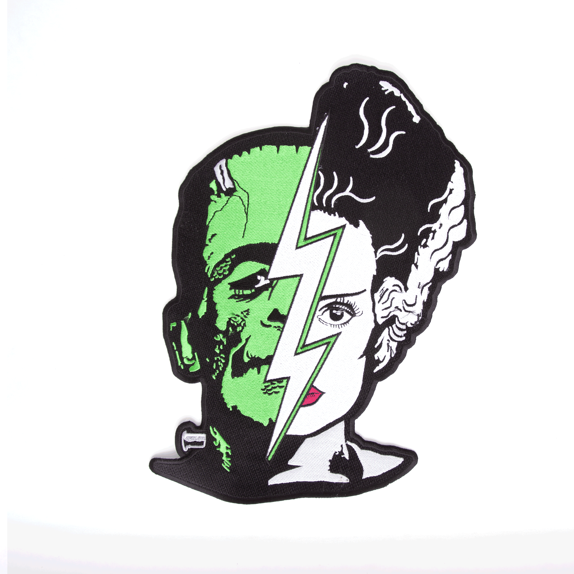 Bride Of Frankenstein Half Face Large Patch - Rock Rebel